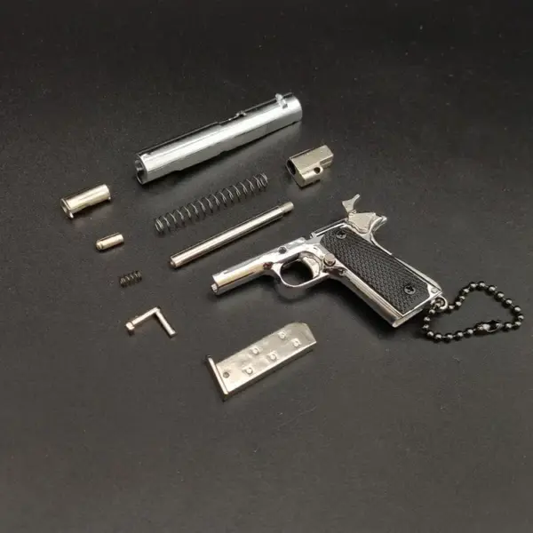 Miniature Colt M1911 Pistol Keychain Model - Image 6