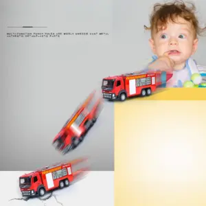 Diecast Alloy 1/50 Scale Fire Truck Model 12 S495dae8783954894b35261906e13b3afn