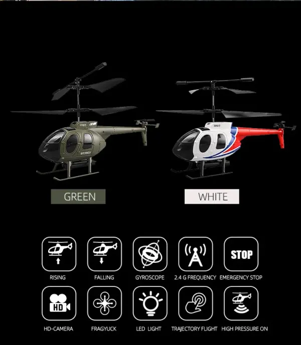 RC Military Helicopter with 4K Camera - Image 6