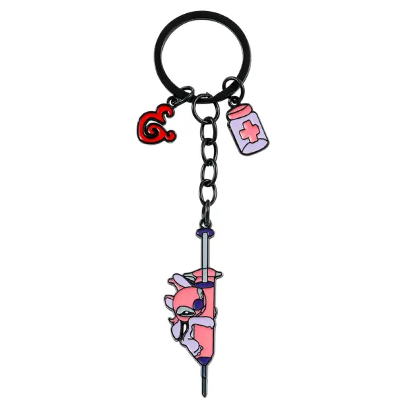 Disney Stitch Keychain Antique Silver Design - Image 11