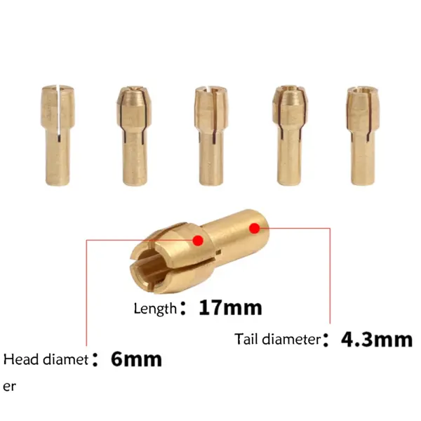 10pcs Mini Brass Collet Chucks for Dremel Tool - Image 3