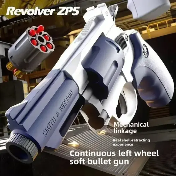Soft Bullet Toy Gun Ejecting Revolver Set