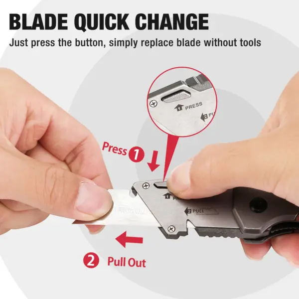 WORKPRO Folding Utility Knife with 10 Blades - Image 4