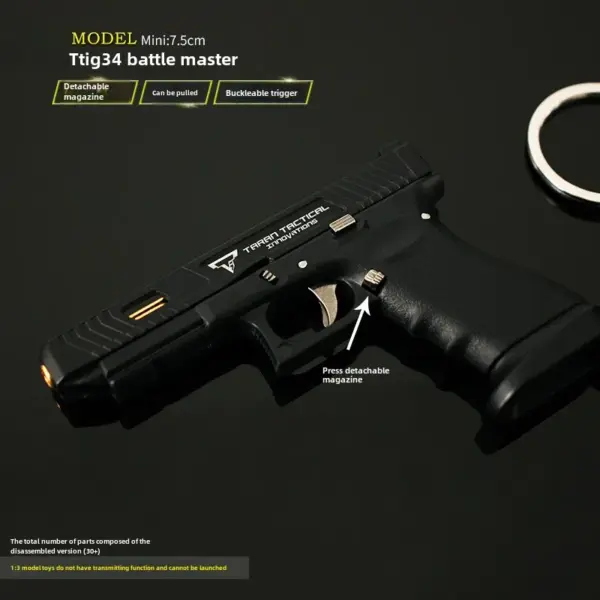 Mini Gun Charm Keychain Glock Model 1:3 Scale - Image 5