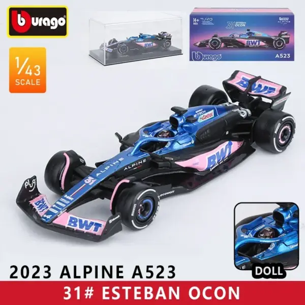 Bburago 1:43 F1 Racing Car Model Red Bull RB20 - Image 17