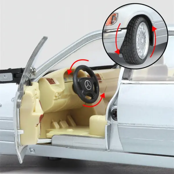 1:24 Alloy W140 S320 SEL Diecast Model Car - Image 5