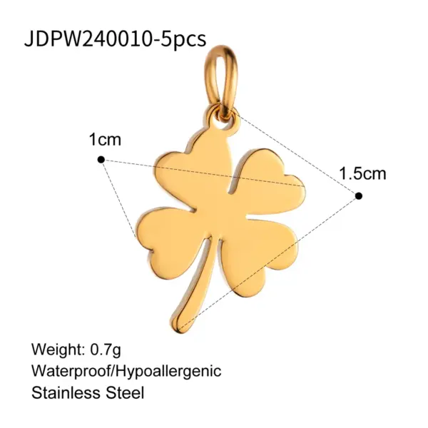 5 Pcs Stainless Steel Star Pendant Charms - Image 21