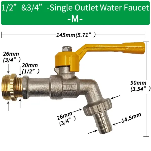 Brass Garden Hose Faucet Adapter 1/2 Inch - Image 7