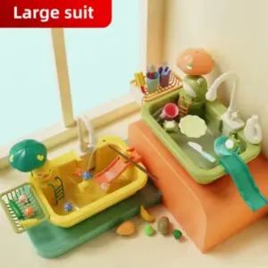 Kids Kitchen Sink Playset with Water Toys