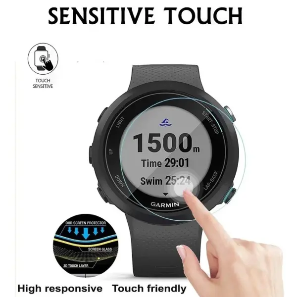 5PCS Tempered Glass Screen Protector for Garmin Swim 2 - Image 4