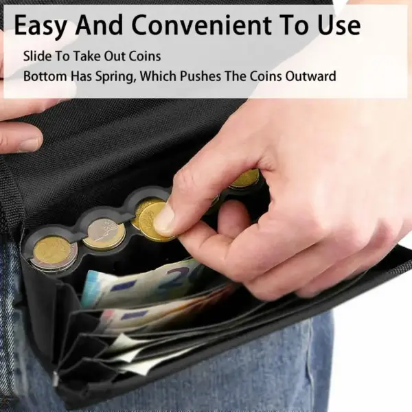 8 Slot Black Euro Coin Dispenser Organizer - Image 5