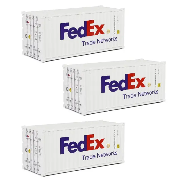 3 Pack O Scale 20ft Shipping Containers - Image 11