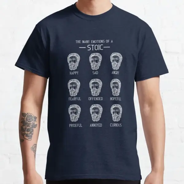 Stoic Emotions Graphic Tee for Men S-6XL - Image 8