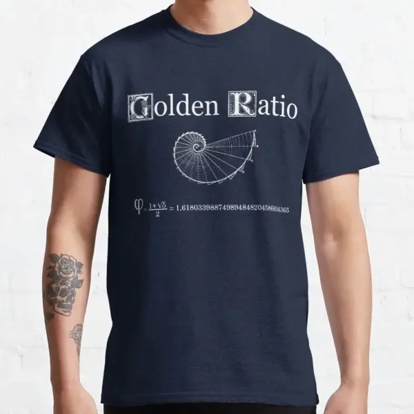 Golden Ratio Nautilus Graphic T-Shirt for Men - Image 9