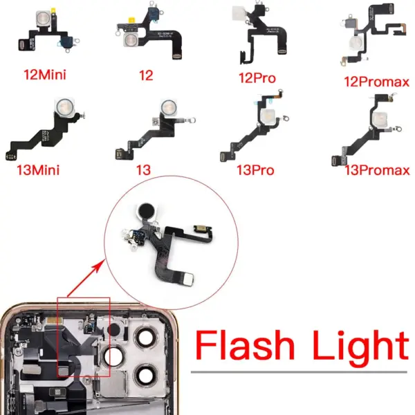 iPhone 12/13 Mini Pro Max Flash Light Flex Cable Replacement - Image 2