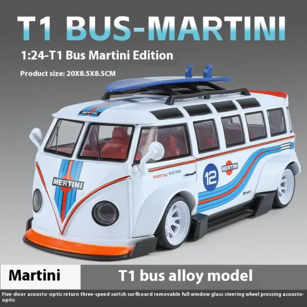 Volkswagen T1 Bus Diecast Model 1:24 Scale - Image 7