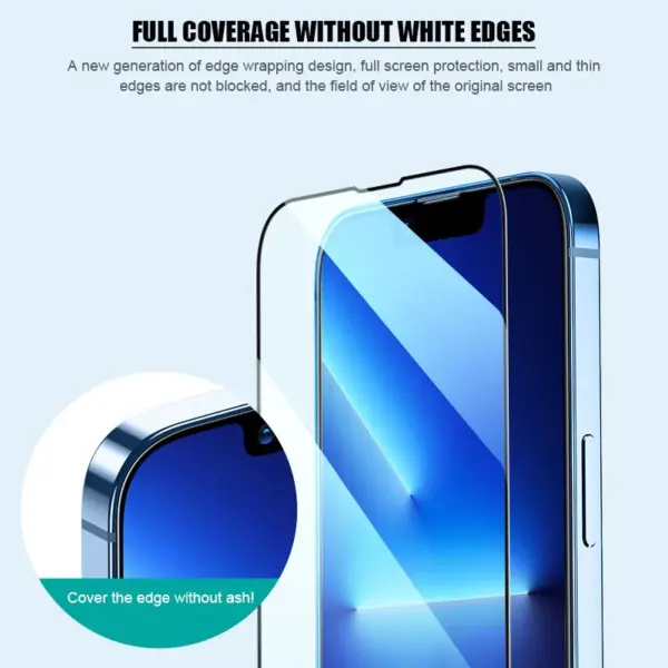 4PCS Full Cover Tempered Glass for iPhones - Image 2
