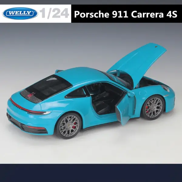 1:24 Porsche 911 Carrera 4S Diecast Model - Image 5
