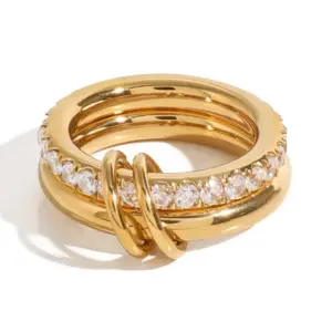 Minimalist Stainless Steel Double Layer Ring