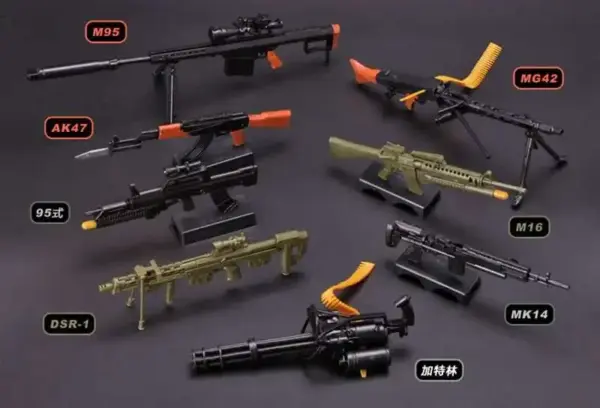 1/6 Scale 4D Assemble Gun Model Set 8pcs - Image 3