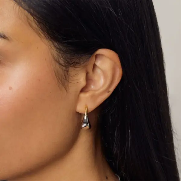 Luxury Stainless Steel Hollow Drop Earrings - Image 2