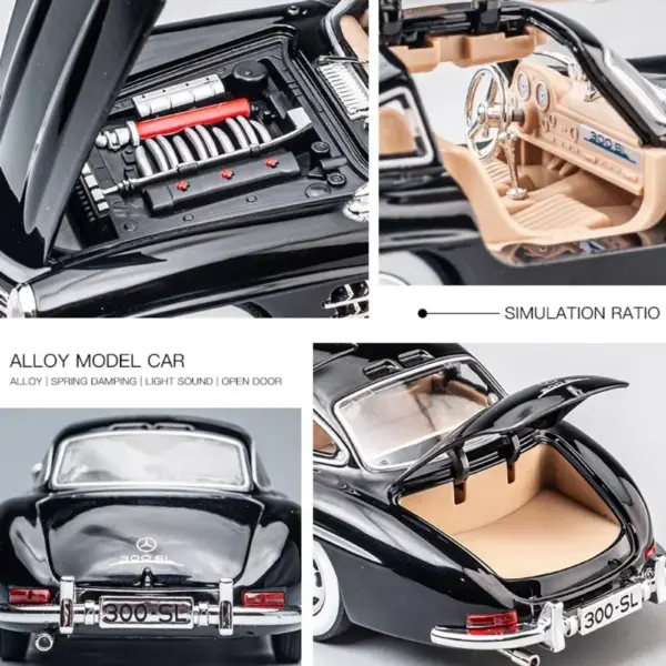 1:24 Scale Classic Diecast 300SL Car Model - Image 2
