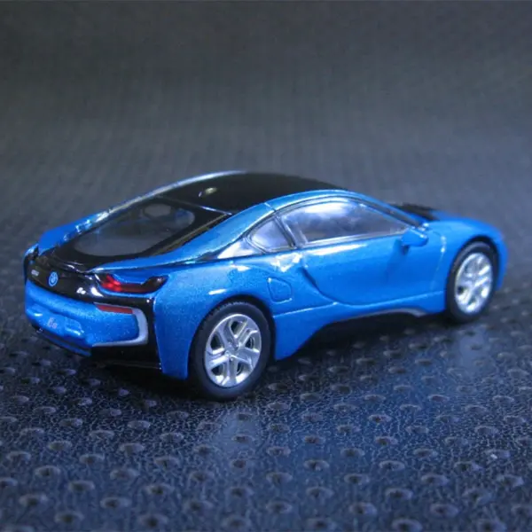 Diecast 1:64 BMW I8 Silver Alloy Car Model - Image 5