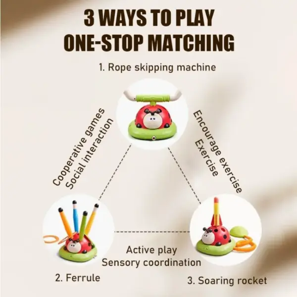 Three-in-One Multifunctional Skipping Rope Toy - Image 3