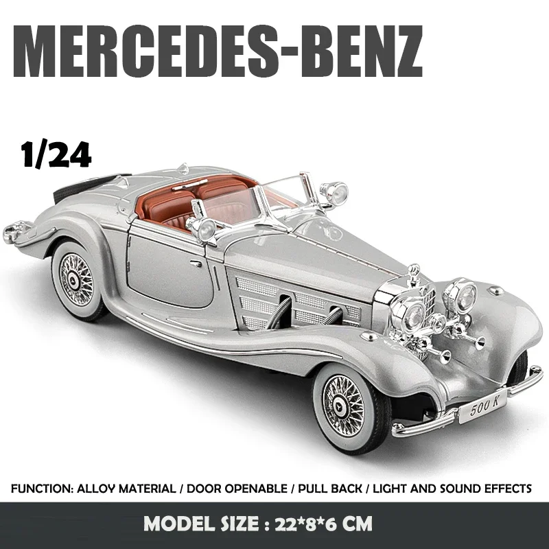 Vintage 1/24 Scale Benz 500K Model Car 7 Vintage 1/24 Scale Benz 500K Model Car - Image 7