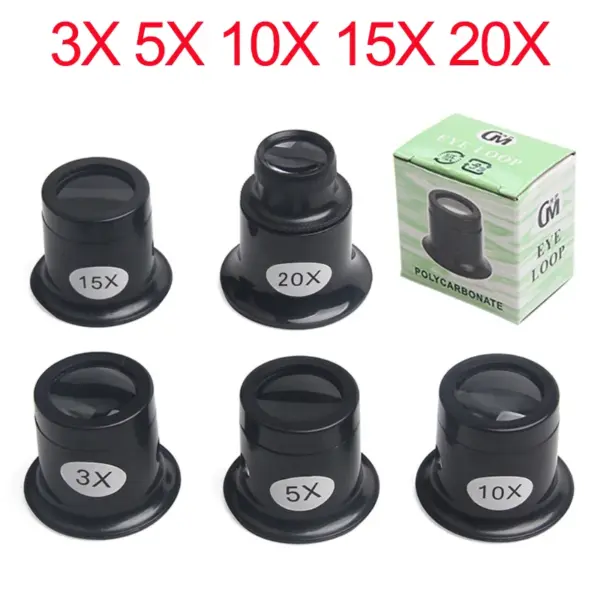 Jeweler Magnifier Kit 3x 5x 15x Loupe Lens - Image 2
