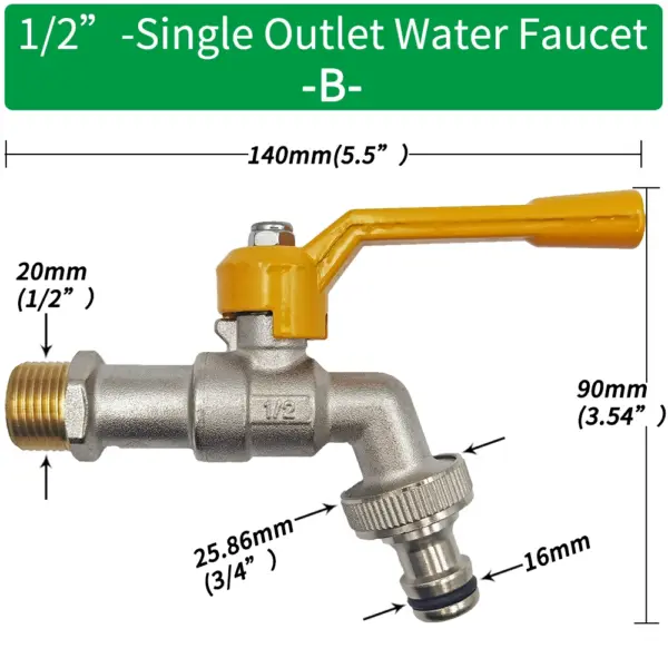 Brass Garden Hose Faucet Adapter 1/2 Inch - Image 19