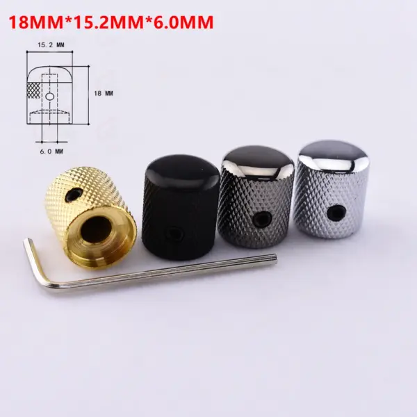 Dome Metal Knob for Electric Guitar Bass - Image 3