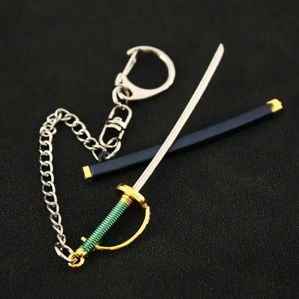 Roronoa Zoro Mini Keychain 9cm Metal Sword - Image 13