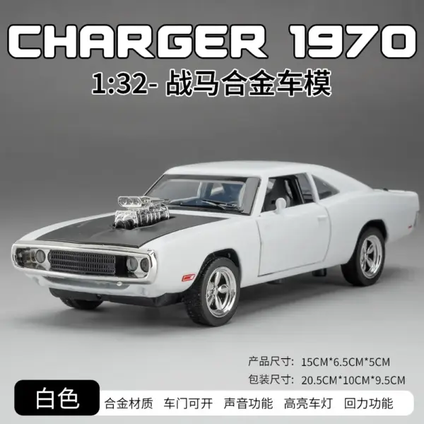 1:32 Dodge Charger Alloy Car Model - Image 8