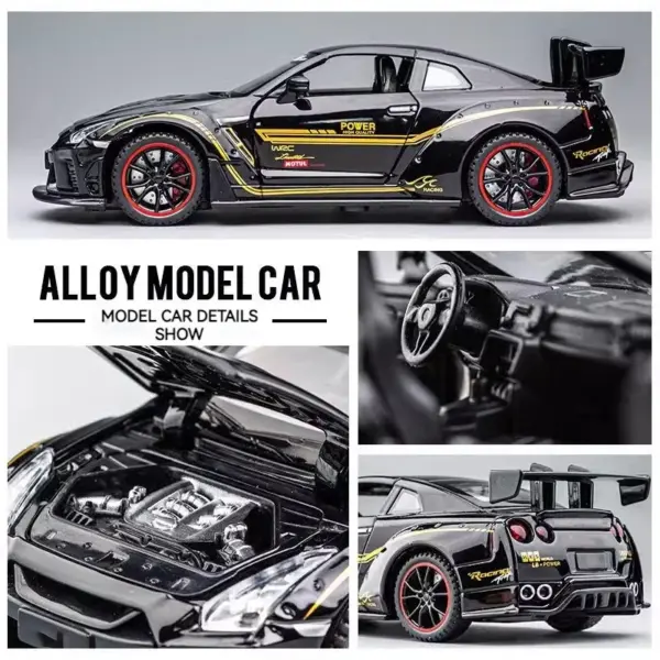 1:32 Diecast Nissan GTR R35 Sports Car Model - Image 5