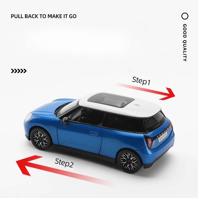 BMW Mini Cooper Diecast Toy Car 1/28 Scale 4 BMW Mini Cooper Diecast Toy Car 1/28 Scale - Image 4