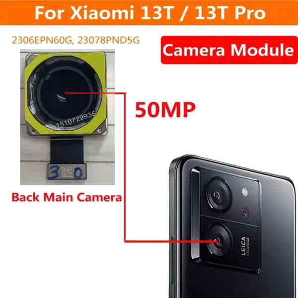 Front Facing Selfie & Rear Camera Flex Cable for Xiaomi 13T - Image 3