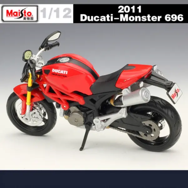 Maisto Ducati Monster 696 1:12 Diecast Motorcycle - Image 6