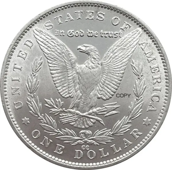 Morgan Silver Plated Commemorative Coin Replica - Image 4