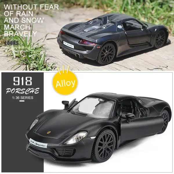 1:36 Porsche 918 Alloy Diecast Car Model - Image 7