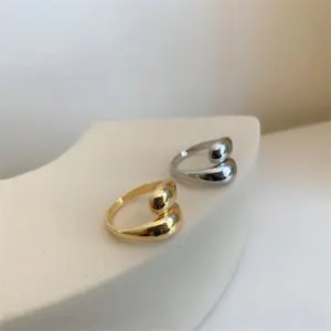 Bold Gold Silver Plated Dome Ring for Women