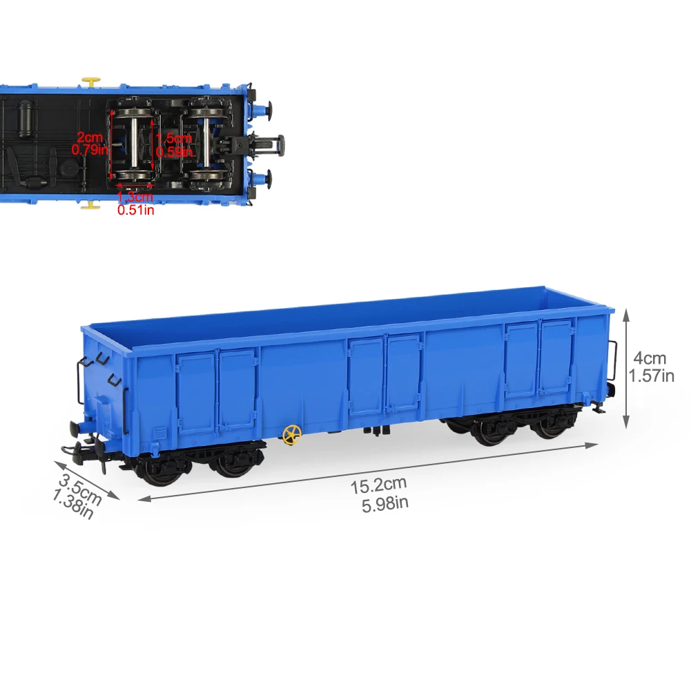 Evemodel HO Scale Gondola Car Set 3pcs 2 Evemodel HO Scale Gondola Car Set 3pcs - Image 2