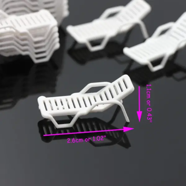 24pcs Model Train Bench Loungers for Scale Layouts - Image 10