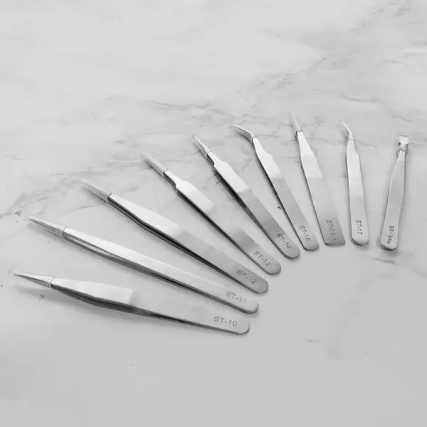9PCS Stainless Steel Tweezers Set - Image 3