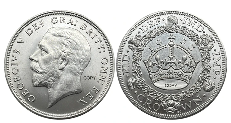 Great Britain 1933 Crown Collectible Replica 8 Great Britain 1933 Crown Collectible Replica - Image 8