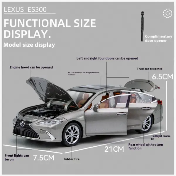 Lexus ES300 1:24 Diecast Model Car - Image 4