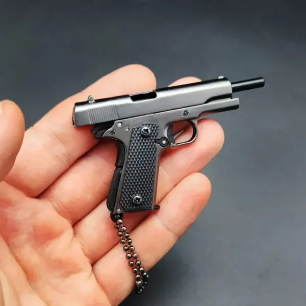 Miniature Colt M1911 Pistol Keychain Model - Image 3