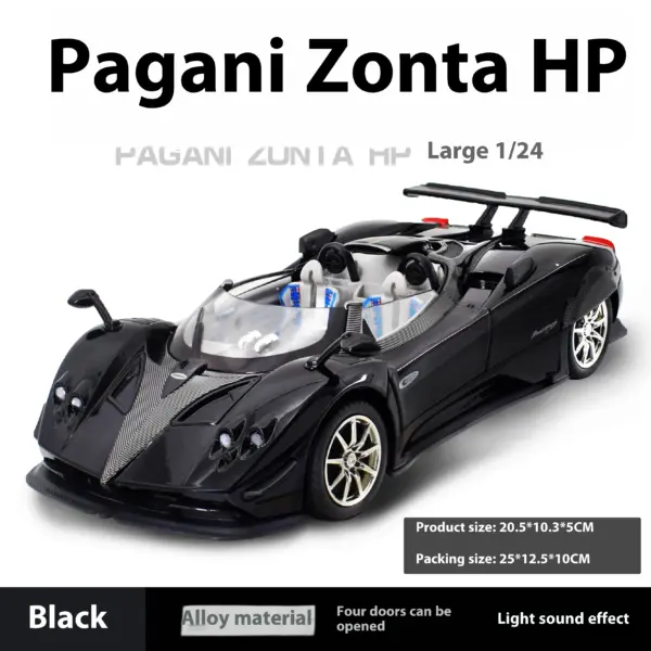 1:24 Pagani Zonda HP Barchetta Diecast Model - Image 8