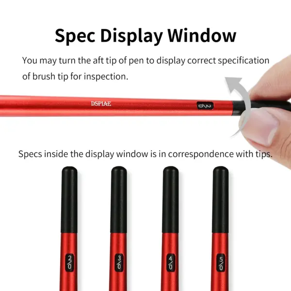 Aluminium Alloy Interchangeable Fine Tip Brush - Image 2