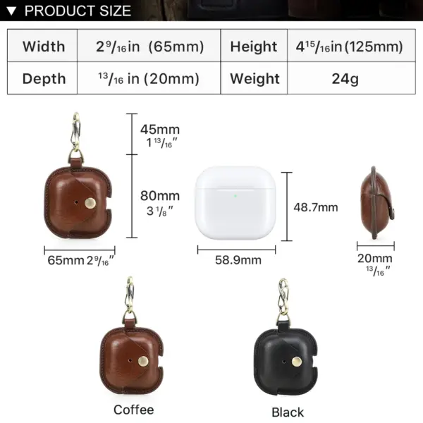 Genuine Leather Case for AirPods 4 - Image 6